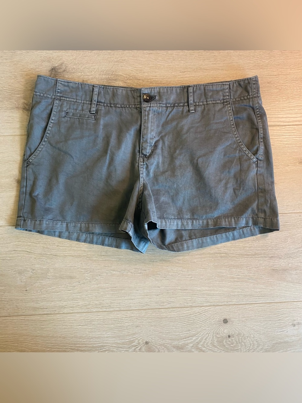 Merona Olive Green Cotton-Blend Jean Shorts